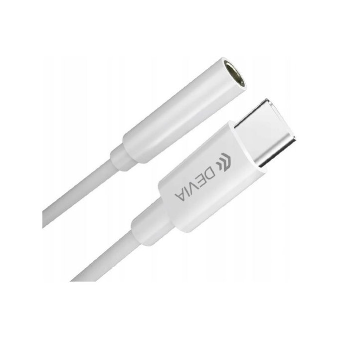 Smart adapter 3,5mm Jack / USB-C, fehér, Devia