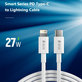 Lightning / USB-C kábel Smart, PD 27W, 2m, fehér, Devia