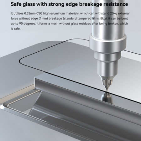 FullCover edzett üveg applikátorral iPhone 15, Devia