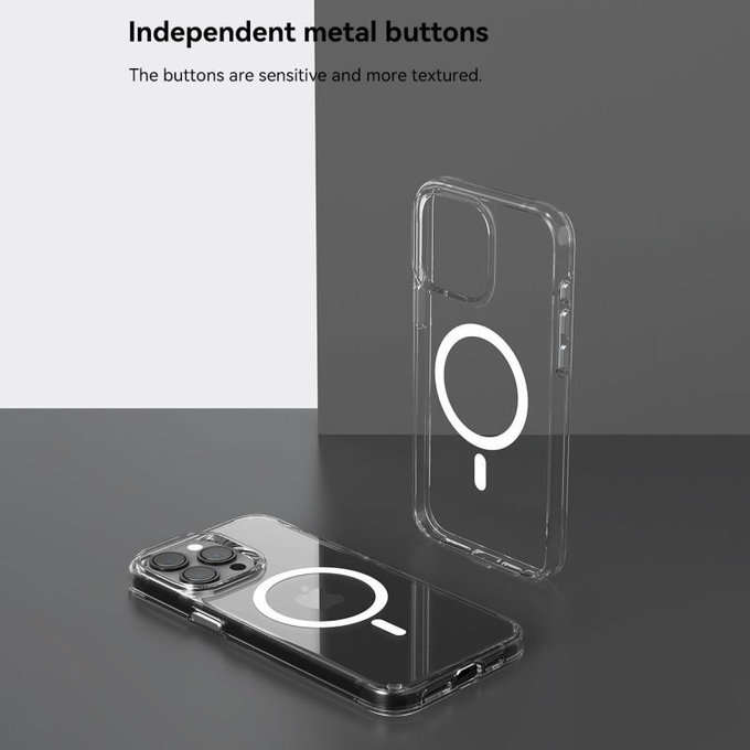 MagSafe Elemental tok iPhone 15, átlátszó, Devia