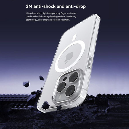 MagSafe Elemental tok iPhone 15, átlátszó, Devia