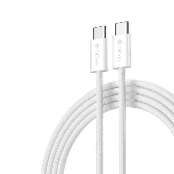 USB-C / USB-C kábel Smart, PD 60W, 1m, fehér, Devia