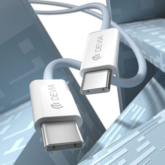 USB-C / USB-C kábel Smart, PD 60W, 1m, fehér, Devia