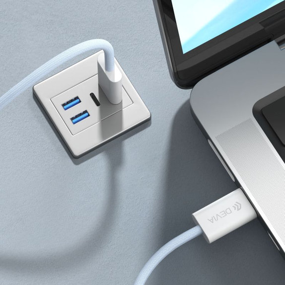 USB-C / USB-C kábel Smart, PD 60W, 1m, fehér, Devia