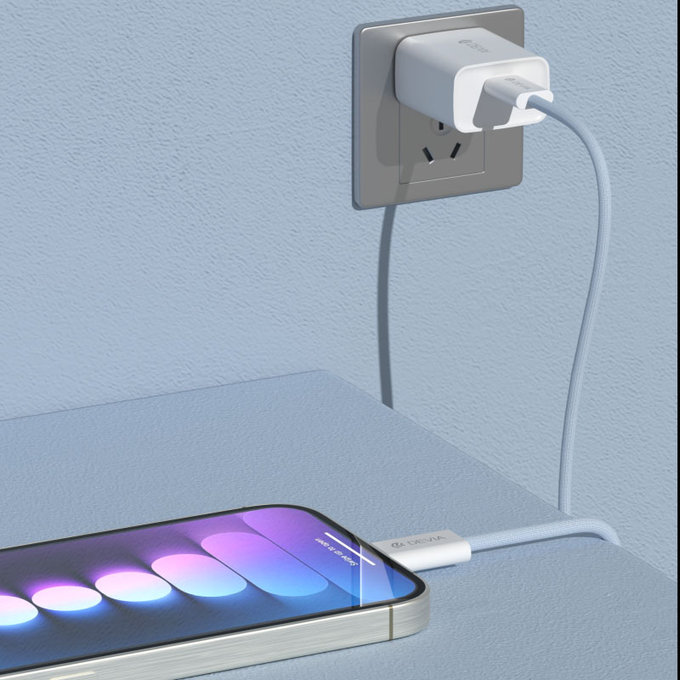 USB-C / USB-C kábel Smart, PD 60W, 1m, fehér, Devia