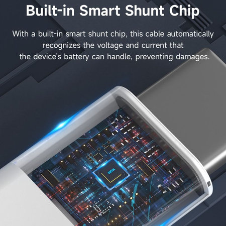 USB-C / USB-C kábel Smart, PD 60W, 1m, fehér, Devia