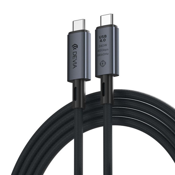 USB-C / USB-C kábel Extreme Speed, 240W, 8K 60Hz, 1m, fekete, Devia