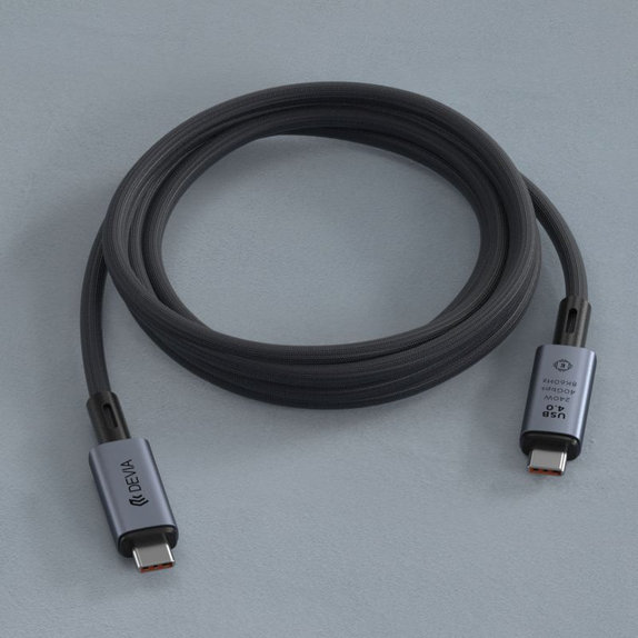 USB-C / USB-C kábel Extreme Speed, 240W, 8K 60Hz, 1m, fekete, Devia