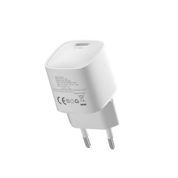 Mini USB-C töltőadapter, PD 30W, fehér, Devia