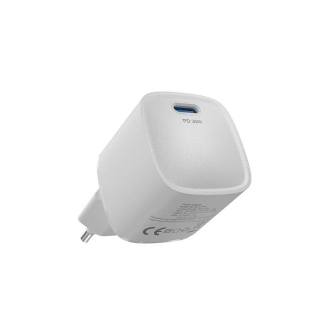 Mini USB-C töltőadapter, PD 30W, fehér, Devia