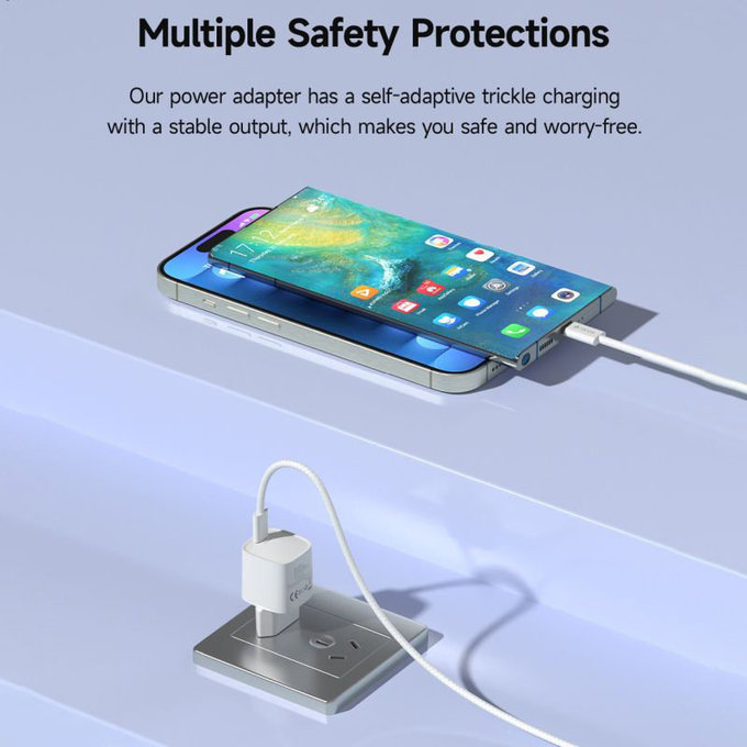 Mini USB-C töltőadapter, PD 30W, fehér, Devia