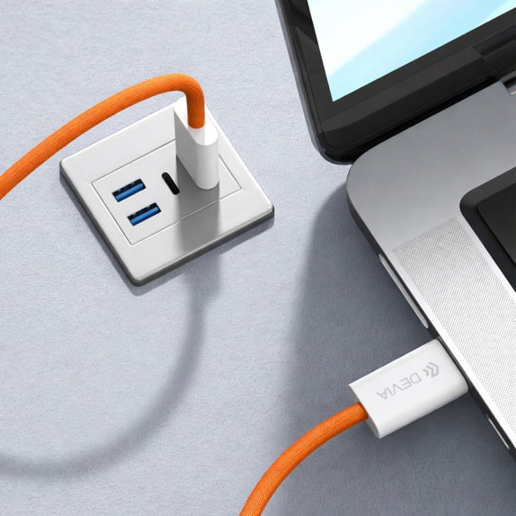 USB-C / USB-C kábel Smart, PD 60W, 1m, narancssárga, Devia