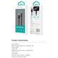 USB / USB-C kábel Gracious, 2.1A, 2m, fekete, Devia