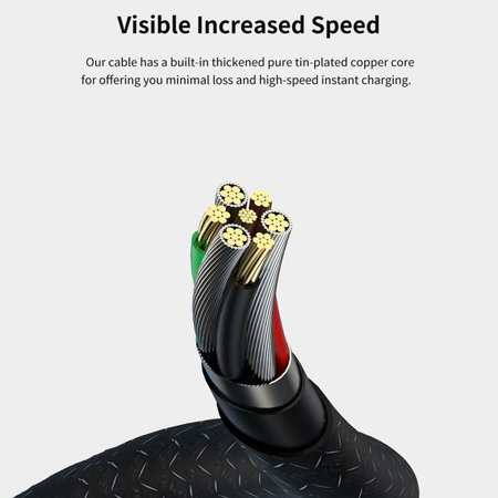 Lightning / USB kábel Gracious, 2,4A, 1m, fekete, Devia