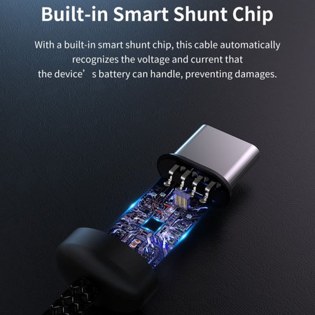 USB-C / USB-C kábel Gracious, PD 60W, 2m, fekete, Devia