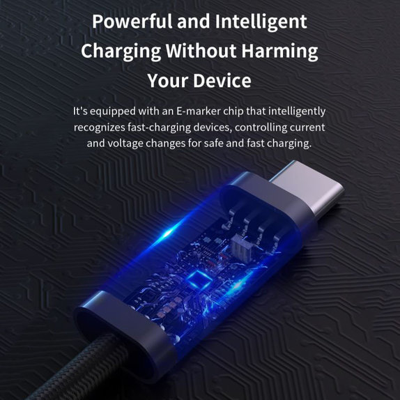 USB-C / USB-C kábel Extreme Speed, PD 240W, 2m, fekete, Devia