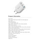 Extreme Speed töltőadapter, 2x USB-C + USB-A, PD 65W, fehér, Devia