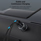 Extreme Speed autós töltő USB-C + USB-A, PD 30W, QC 3.0 18W, szürke, Devia