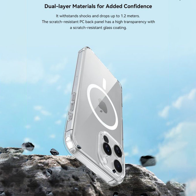 MagSafe Clear tok iPhone 16 Pro, átlátszó, Devia