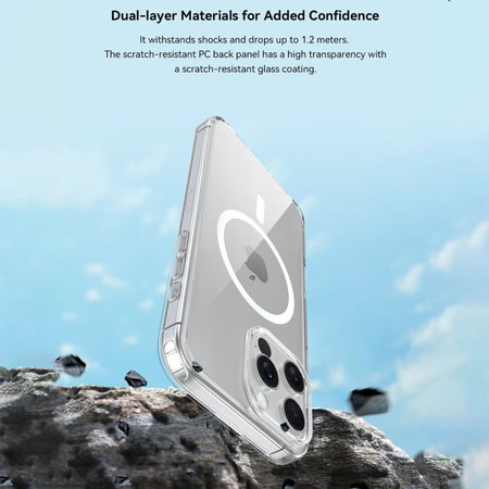 MagSafe Clear tok iPhone 16 Plus, átlátszó, Devia