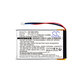 Akkumulátor Garmin Nüvi 1300, 1350, 1370, 1390, 1490, 1250mAh, Li-Pol, 3.7V, 361-00019-16, HQ