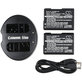 2 db Akkumulátor töltővelNikon Coolpix P7000, P7700, D3100, D3200, D5100, 1030mAh, Li-Ion, 7.4V, EN-EL14, HQ
