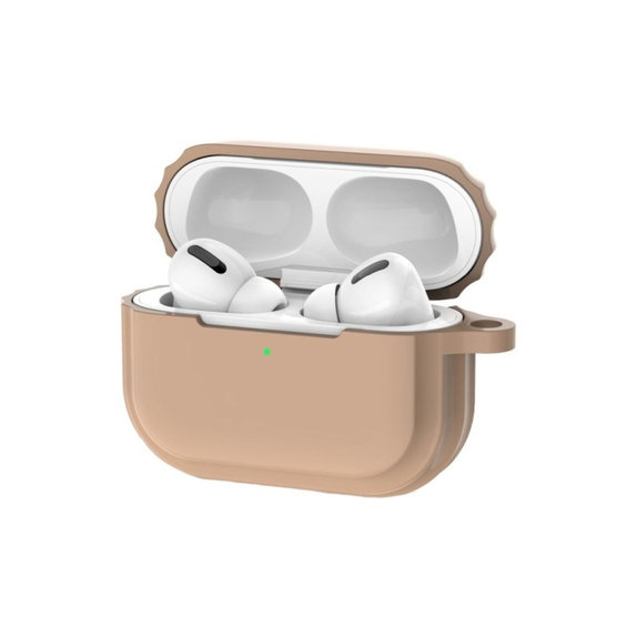 Szilikon tok, AirPods 1 és 2, Sand Beige