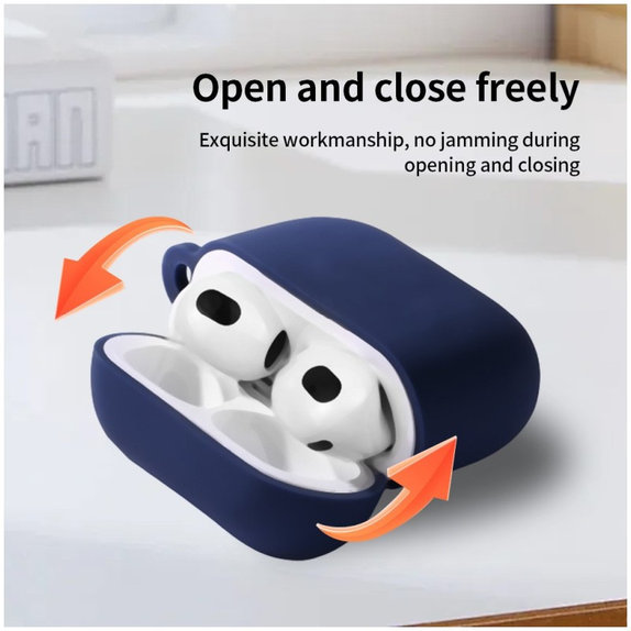 Szilikon tok, AirPods 4, narancssárga