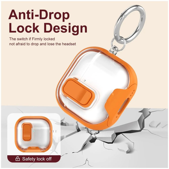 Szilikon tok, AirPods Pro 3, fekete, telefontartóval és karabinerrel