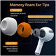 Szilikon fülpárna csere, AirPods Pro 3, Memory Foam, készlet (L, M, S), fehér