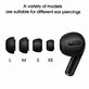Szilikon fülpárna csere, Apple AirPods Pro és Pro 2, készlet (L, M, S, XS), fekete