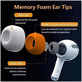 Szilikon fülpárna csere, AirPods Pro 3, Memory Foam, M, fehér