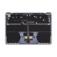 Felső billentyűzetkeret MacBook Air 13", A3113 (2024), US billentyűzettel és akkumulátorral, Midnight, 661-40230, Genuine Apple