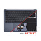 Felső billentyűzetkeret MacBook Air 13", A3113 (2024), US billentyűzettel és akkumulátorral, Midnight, 661-40230, Genuine Apple