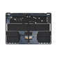 Felső billentyűzetkeret MacBook Air 15", A3114 (2024), US billentyűzettel és akkumulátorral, Midnight, 661-40269, Genuine Apple
