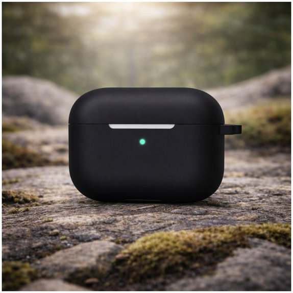 Szilikon tok, AirPods Pro, fekete