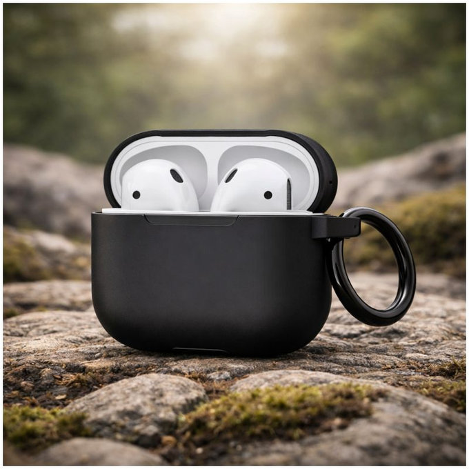 Szilikon tok, AirPods Pro 2, fekete