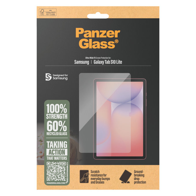 Edzett üveg UWF Samsung Galaxy Tab S10 Lite készülékhez, Átlátszó, PanzerGlass
