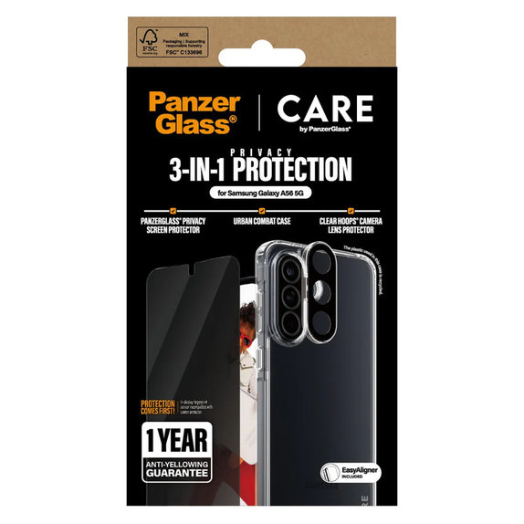 Bundle 3 az 1-ben Privacy Samsung Galaxy A56 5G készülékhez, PanzerGlass
