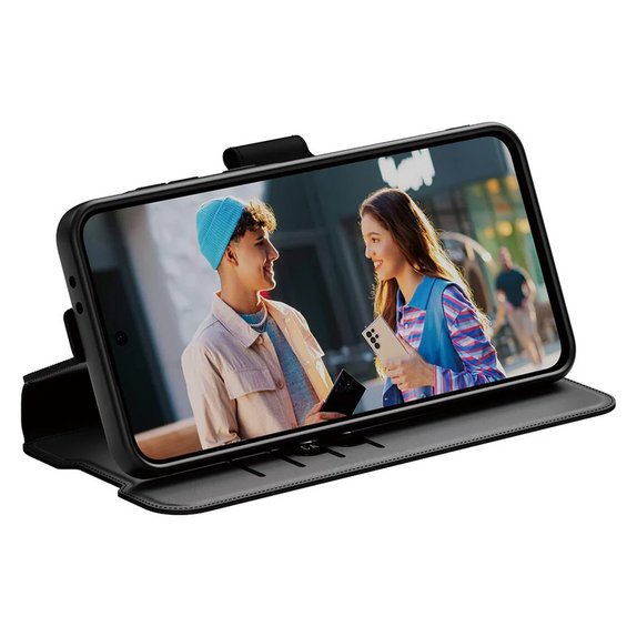 Tok Wallet Kickstand Samsung Galaxy A56 5G készülékhez, Fekete, PanzerGlass