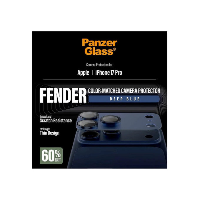 Objektívlencse védő Fender iPhone 17 Pro, Kék, PanzerGlass