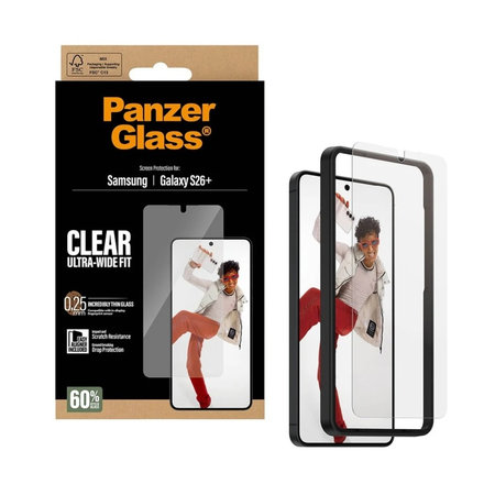 PanzerGlass - UWF edzett üveg applikátorral Samsung Galaxy S26+, átlátszó