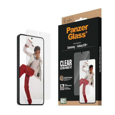PanzerGlass - UWF edzett üveg applikátorral Samsung Galaxy S26+, átlátszó