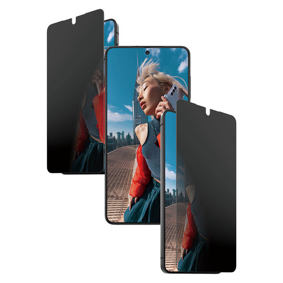 Edzett üveg UWF 2-Way Privacy applikátorral Samsung Galaxy S26+ készülékhez, Átlátszó, PanzerGlass