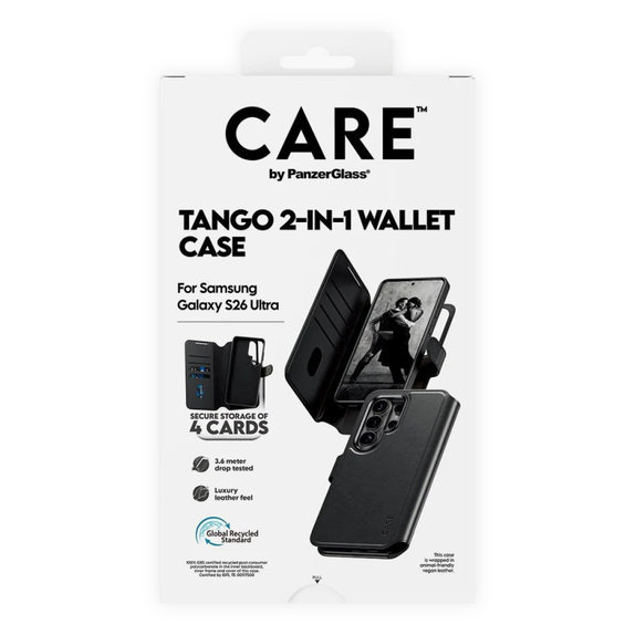 Tok Wallet Tango Two-In-One QI-vel - Samsung S26 Ultra, fekete, CARE
