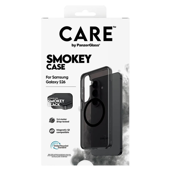 Tok Smokey fekete QI-val Samsung Galaxy S26 készülékhez, Fekete, PanzerGlass