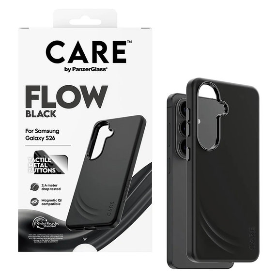 Tok FLOW QI-val Samsung Galaxy S26 készülékhez, Fekete, PanzerGlass