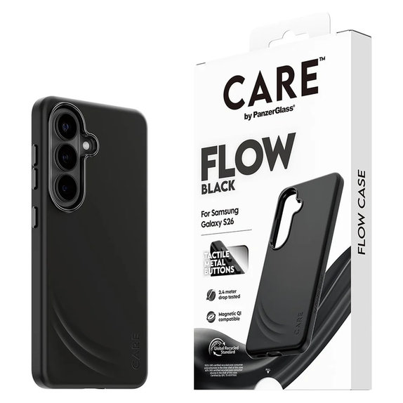 Tok FLOW QI-val Samsung Galaxy S26 készülékhez, Fekete, PanzerGlass