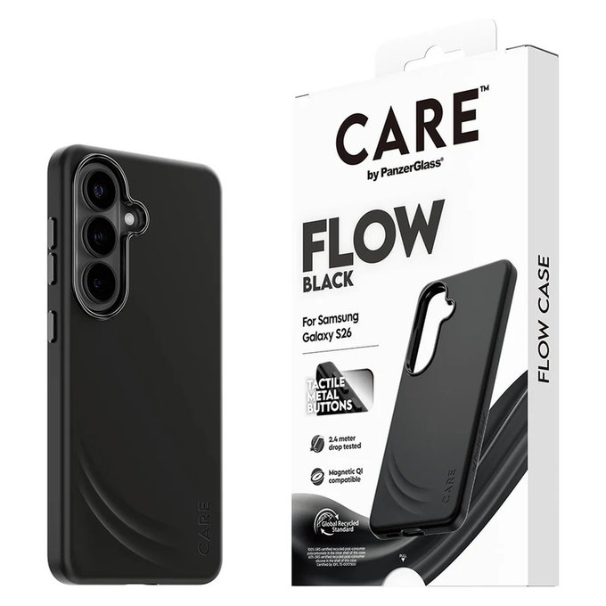 Tok FLOW QI-val Samsung Galaxy S26 készülékhez, Fekete, PanzerGlass