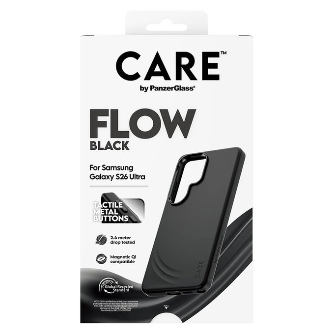 Tok FLOW QI-val Samsung Galaxy S26 Ultra készülékhez, Fekete, PanzerGlass